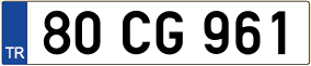 Trailer License Plate